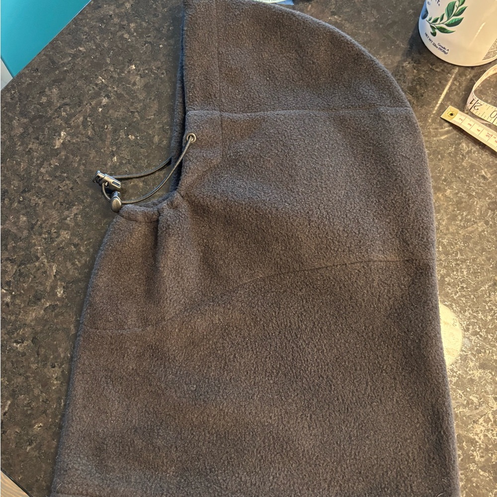 Due North Black Fleece Hood with Drawstring